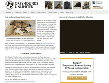 Tablet Screenshot of greyhoundsunlimited.org